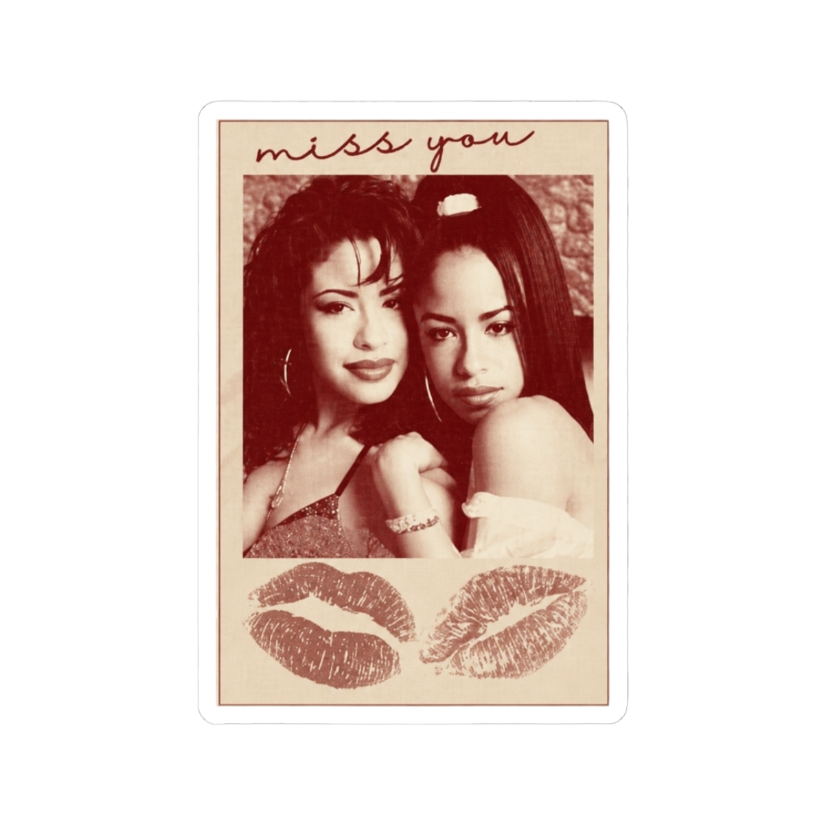 Miss You, Aaliyah and Gomez Sticker | Selena Gomez