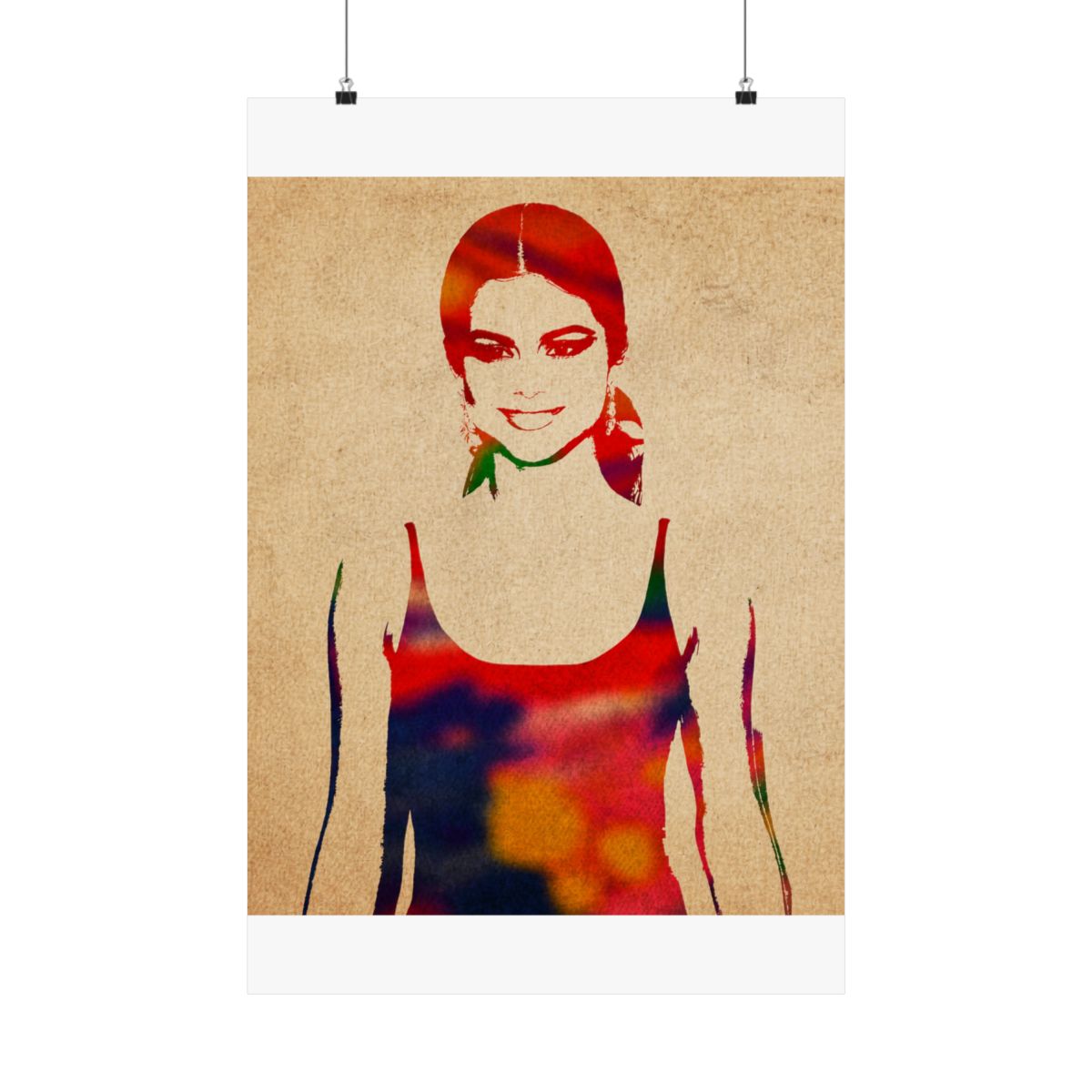 Selena Gomez Watercolor Portrait Design Turnpike.Html - Official Creator merchandise